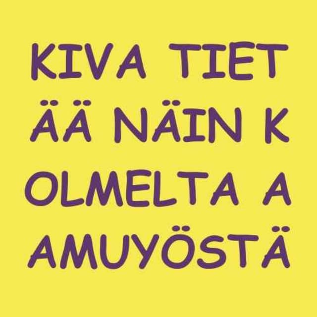 Kiva tietää näin kolmelta aamyöstä cover